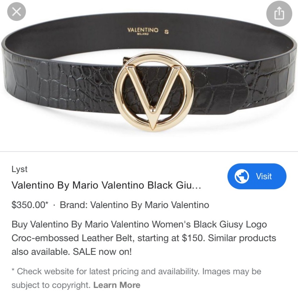 NEW***GENUINE VALENTINO Guisy Croco Belt